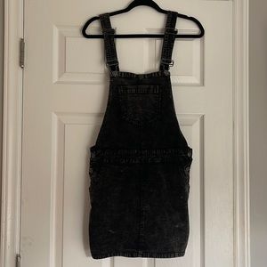 Black overall dress